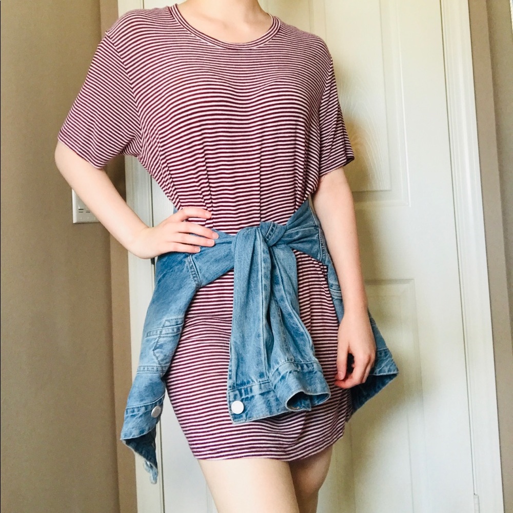 Brandy Melville Striped T-Shirt Dress